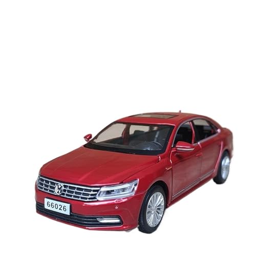 RYUEXING for 1/32 Passat Auto Modell Simulation Legierung Tür Öffnung Sound Und Licht Lenkung Junge Spielzeug Auto Sammlung Ornamente(Red) von RYUEXING