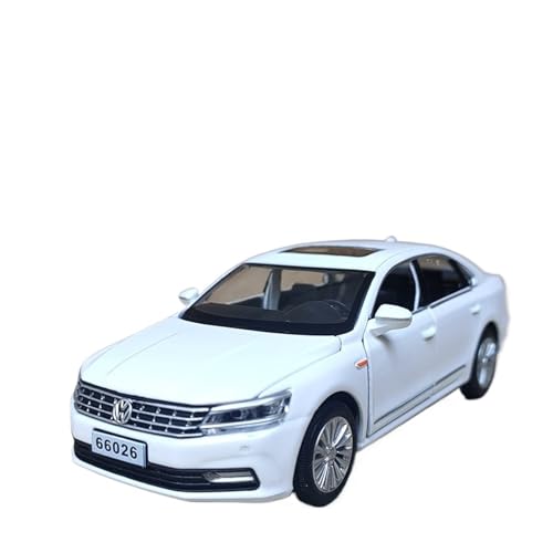 RYUEXING for 1/32 Passat Auto Modell Simulation Legierung Tür Öffnung Sound Und Licht Lenkung Junge Spielzeug Auto Sammlung Ornamente(White) von RYUEXING