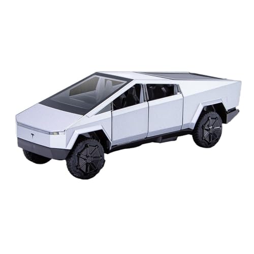 RYUEXING for 1/32 Pickup Truck Simulation Legierung Druckguss Auto Modell Beleuchtung Und Sound Effekte Kinder Spielzeug Sammlung Ornamente(Silver) von RYUEXING