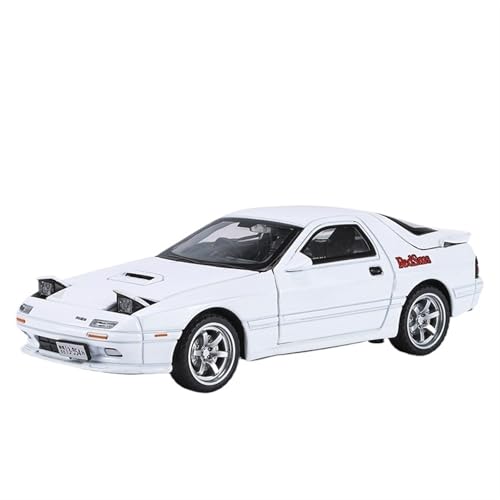 RYUEXING for 1/32 RX7 Simulation Legierung Lenkung Sound Und Licht Stoßdämpfung Funktion Spielzeug Auto Modell Ornamente Sammlung(White) von RYUEXING