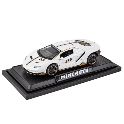 RYUEXING for 1/32 Racing LP770 Sportwagen Simulation Legierung Druckguss Technologie Auto Modell Kinder Spielzeug Sammlung Ornamente(White) von RYUEXING