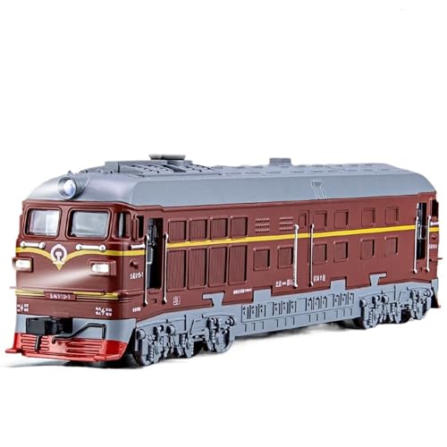 RYUEXING for 1/32 Retro Grüne Leder Lokomotive Mit Spray Simulation Legierung Druckguss Auto Modell Beleuchtung Audio Kinder Spielzeug Sammlung Ornamente(Red) von RYUEXING