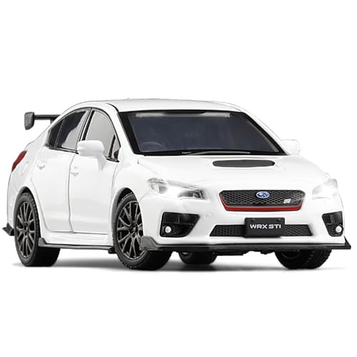 RYUEXING for 1/32 STI Simulation Auto Modell Legierung Tür Öffnung Sound Und Licht Lenkung Dämpfung Spielzeug Auto Sammlung Ornamente(White) von RYUEXING