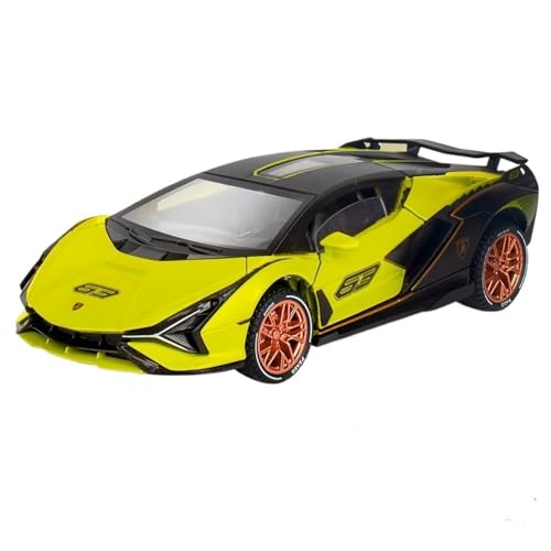 RYUEXING for 1/32 Sportwagen Simulation Legierung Druckguss Auto Modell Mit Beleuchtung Und Sound Effekte Kinder Spielzeug Sammlung Ornamente(Green) von RYUEXING