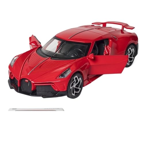 RYUEXING for 1/32 Supercar Simulation Auto Spielzeugmodell Offene Tür Sound Und Licht Lenkung Stoßdämpfung Auto Sammlung Ornamente(Red) von RYUEXING