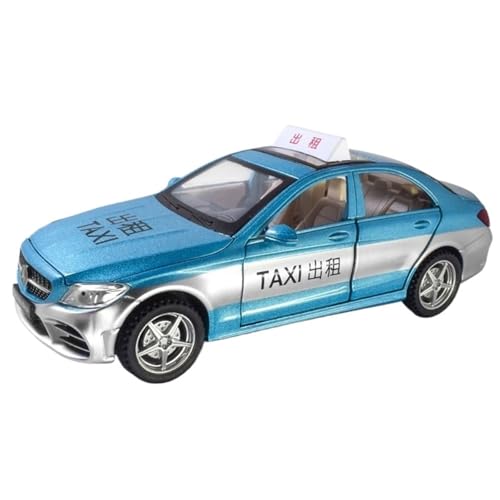 RYUEXING for 1/32 Taxi Simulation Legierung Druckguss Auto Modell Kinder Spielzeug Sammlung Ornamente(Blue) von RYUEXING