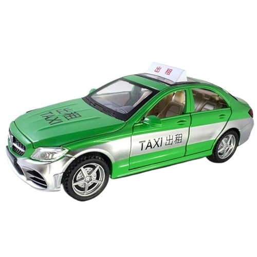 RYUEXING for 1/32 Taxi Simulation Legierung Druckguss Auto Modell Kinder Spielzeug Sammlung Ornamente(Green) von RYUEXING