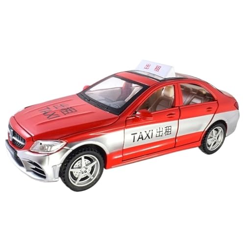 RYUEXING for 1/32 Taxi Simulation Legierung Druckguss Auto Modell Kinder Spielzeug Sammlung Ornamente(Red) von RYUEXING