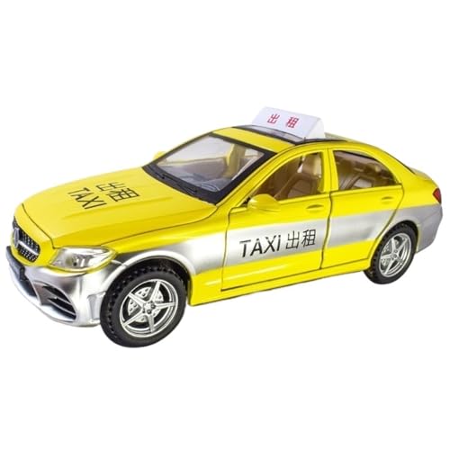 RYUEXING for 1/32 Taxi Simulation Legierung Druckguss Auto Modell Kinder Spielzeug Sammlung Ornamente(Yellow) von RYUEXING