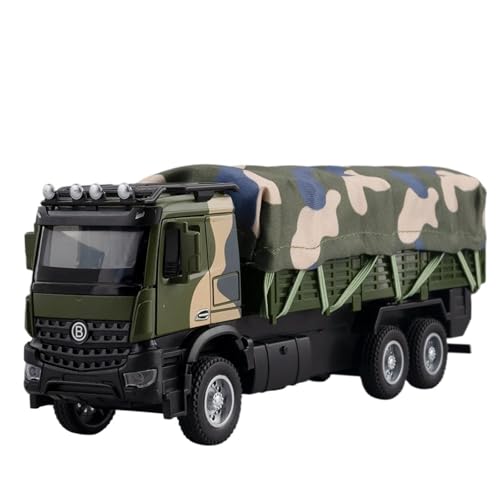 RYUEXING for 1/35 Militär Transport Legierung LKW Kinder Spielzeug Simulation Auto Spielzeug Modell Offene Tür Sound Und Licht Lenkung Stoßdämpfung Auto Sammlung Ornamente von RYUEXING