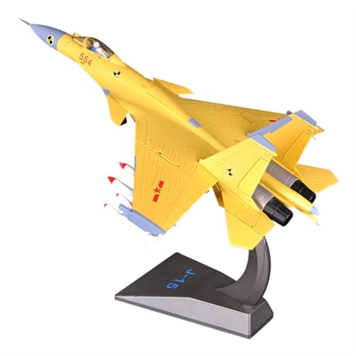 RYUEXING for 1/50 J-15 Flugzeug Modell Legierung Simulation J15 Flying Shark Flugzeug-basierte Kämpfer Militär Büro Ornament(Yellow) von RYUEXING