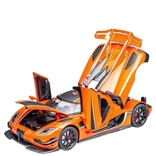 RYUEXING for 1:24 Koenigsegg One1 Legierung Automodell Modell Legierung Simulation Auto Spielzeug Auto Ornament Sammlung(Orange) von RYUEXING