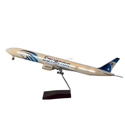 RYUEXING for 47 cm Großes EgyptAir 777-Flugzeugmodell Mit Rädern Und Lichtern Ägypten 777 Simulierte Passagierflugzeug-Modellsammlung Ornamente RYUEXING for 47 cm Großes EgyptAir 777-Flugzeugmodell Mit Rädern Und Lichtern Ägypten 777 Simulierte Passagierflugzeug-Modellsammlung Ornamente von RYUEXING
