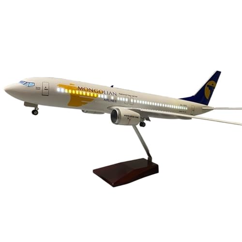 RYUEXING for 47 cm Großes Flugzeugmodell Der Mongolian Airlines Mit Rädern Und Lichtern 737 Simulations-Passagierflugzeug Flugzeugmodell-Sammlung Ornamente von RYUEXING