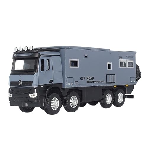 for 1/24 Big Ben Nomadison Legierung Off-Road Camping Auto Simulation Auto Spielzeug Modell Offene Tür Sound Und Licht Lenkung Stoßdämpfung Auto Sammlung Ornamente(Gray) von RYUEXING