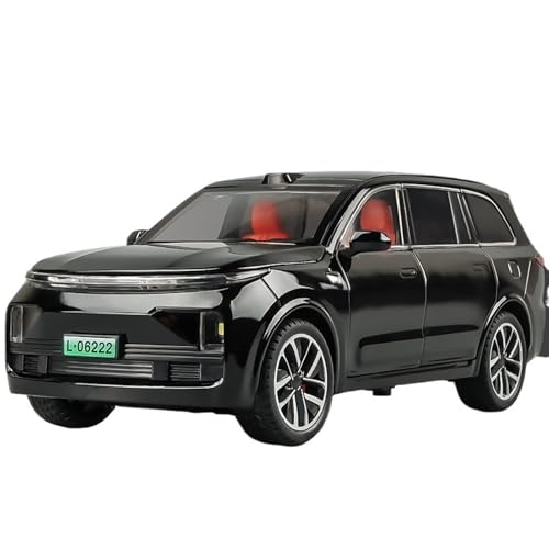 for 1/24 L9 New Energy Automodell Simulation Legierung SUV Geländewagen Simulation Legierung Lenkung Ton und Licht Offene Tür Funktion Spielzeugauto Modell Ornamente Sammlung(Black) von RYUEXING