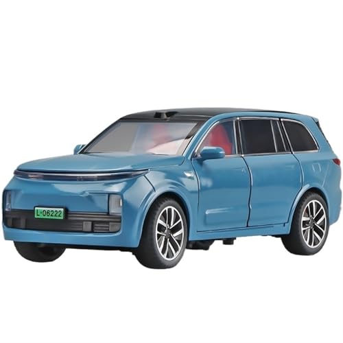 for 1/24 L9 New Energy Automodell Simulation Legierung SUV Geländewagen Simulation Legierung Lenkung Ton und Licht Offene Tür Funktion Spielzeugauto Modell Ornamente Sammlung(Blue) von RYUEXING