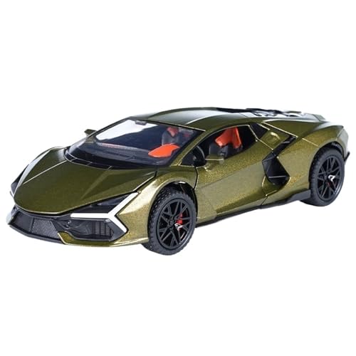 for 1/32 New Big Bull Sportwagen Simulation Legierung Modell Kinderspielzeugauto Mit Sound Und Licht Multifunktionale Interaktive Spielzeugsammlung Ornament(Green) von RYUEXING