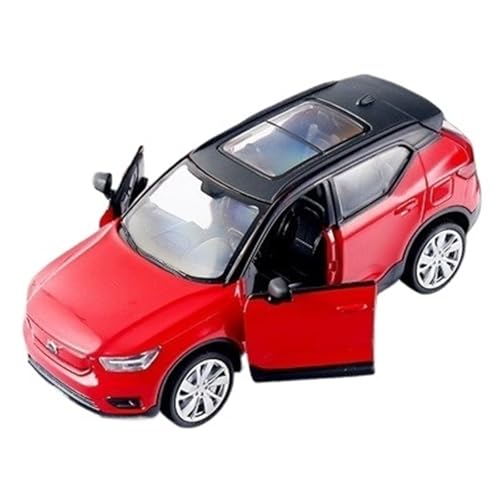 for 1/32 New Energy XC40 Simulation Auto Modell Legierung Tür Öffnung Sound Und Licht Lenkung Stoßdämpfung Spielzeug Auto Sammlung Ornamente(Red) von RYUEXING