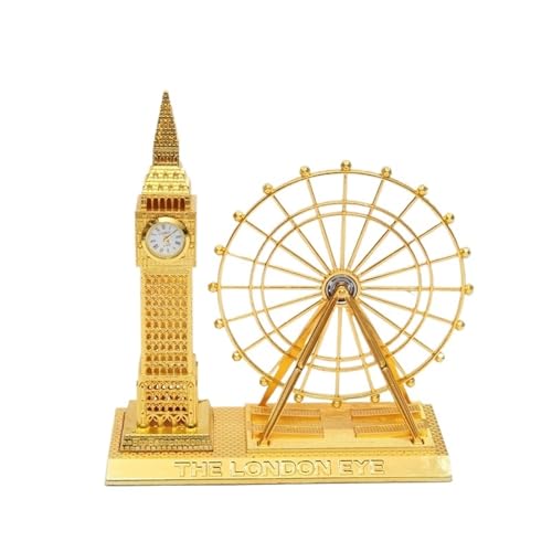 for Legierung Big Ben Riesenrad Kombination Architektonisches Wahrzeichen Ornament London Reisesouvenir(Gold) von RYUEXING