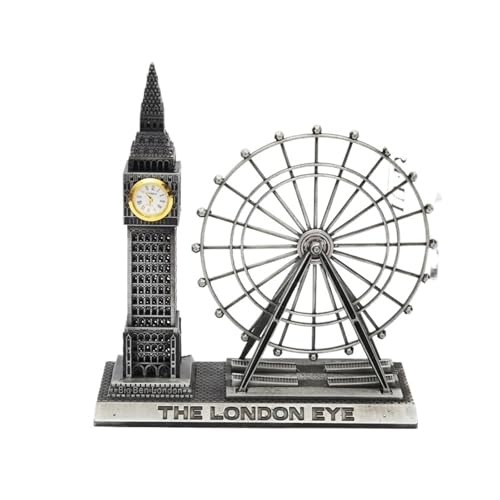 for Legierung Big Ben Riesenrad Kombination Architektonisches Wahrzeichen Ornament London Reisesouvenir(Gray) von RYUEXING