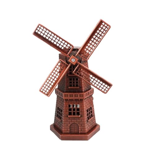 for Niederländische Windmühlen-Modellornamente Europäisches Retro-Metallhandwerk Kreative Heimdekoration Schreibtischeinrichtung(Copper) von RYUEXING