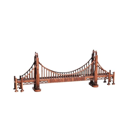 for San Francisco Golden Gate Bridge Architekturmodell Metallhandwerk Dekoration US-Reisesouvenirs(Copper) von RYUEXING