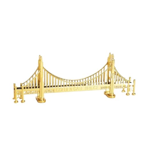 for San Francisco Golden Gate Bridge Architekturmodell Metallhandwerk Dekoration US-Reisesouvenirs(Gold) von RYUEXING