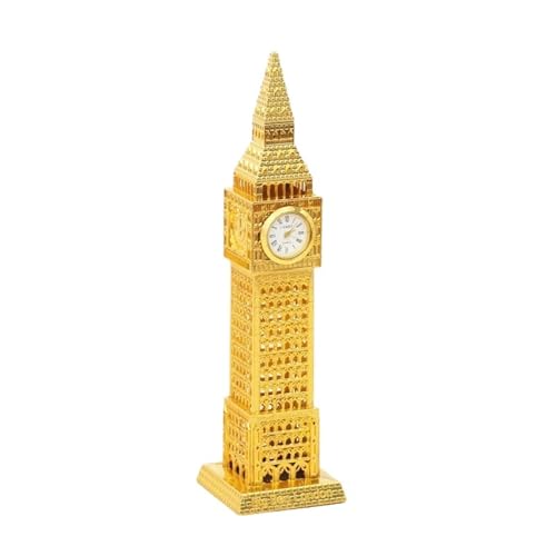 for Weltberühmte Sehenswürdigkeiten Britisches London-Big-Ben-Modell Home-Office-Fenster-Desktop-Ornamente Souvenirs(Gold) von RYUEXING