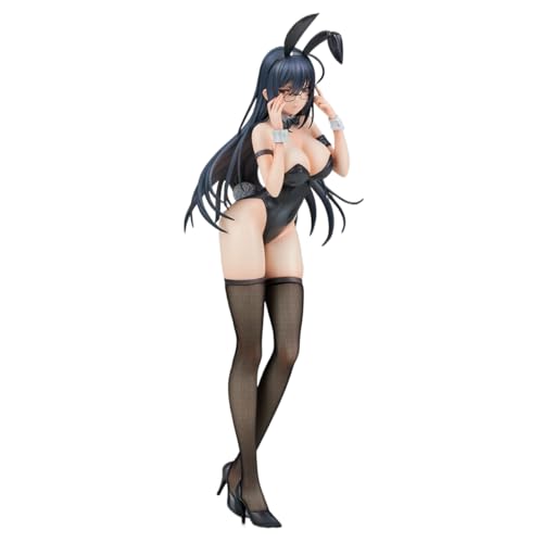 RZAHUAHU Black Bunny Aoi & White Bunny Summer Bud Figur Original Charakter 1/6 Skala PVC Kaninchenmädchen Anime Pre-Painted Complete Figureine (Black Bunny Aoi) von RZAHUAHU