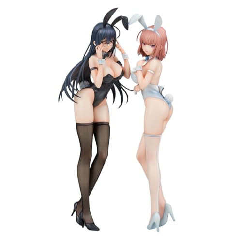 RZAHUAHU Black Bunny Aoi & White Bunny Summer Bud Figur Original Charakter 1/6 Skala PVC Kaninchenmädchen Anime Pre-Painted Complete Figureine (Kombinierte Käufe) von RZAHUAHU