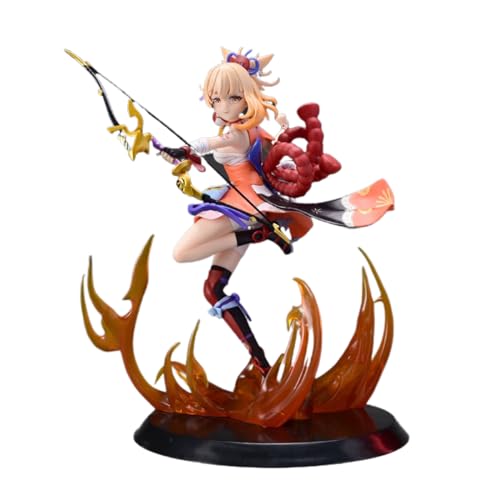 RZAHUAHU Genshin Impact Yoimiya 1/7 Figur PVC 25CM miHoYo Anime Spiel Charakter Desktop Ornamente Geschenk von RZAHUAHU