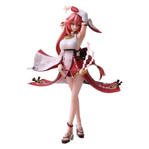 RZAHUAHU Genshin Yae Miko 1/7 Figure 25CM Anime Game Lady Guuji of The Grand Narukami Shrine Toy Character PVC Gift von RZAHUAHU