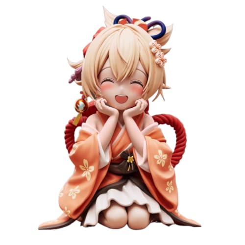 RZAHUAHU Genshin Yoimiya Mini Figur PVC Anime Spiel Charakter Desktop Ornamente Geschenk Figurine von RZAHUAHU