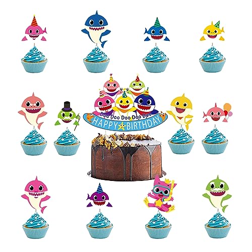 Baby Hai Geburtstag Party Deko Baby Shark Geburtstag Deko Baby Hai Kindergeburtstag Deko Baby Shark Torten Topper Baby Hai Deko Geburtstag Baby Shark Party Deko Geburtstag Baby Hai Geburtstagsdeko von RZDQZY