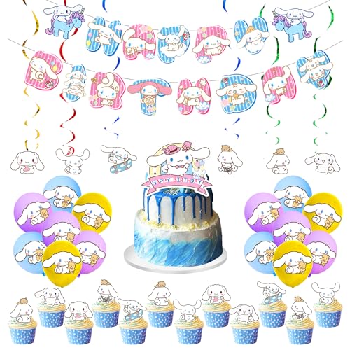 Cinnamoroll Deko Geburtstag Sanrio Geburtstag Deko Cinnamoroll Luftballons Deko Sanrio Luftballons Geburtstag Cinnamoroll Kuchen Deko Sanrio Geburtstag Banner Cinnamoroll Spiral Dekorationen von RZDQZY