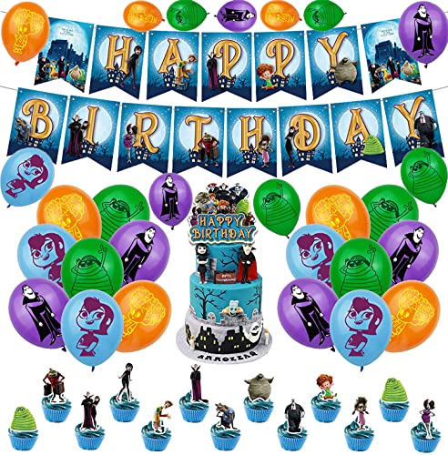 Geburtstag Deko Hotel Transilvanien Geburtstag Luftballons Hotel Transilvanien Geburtstags Luftballons Alles Gute zum Geburtstag Girlande Kuchendeckel für Kinder von RZDQZY