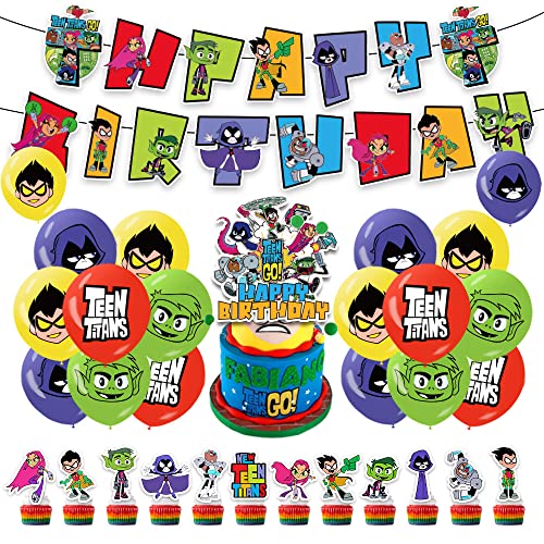 Geburtstag Party Deko Teen Titans Go Luftballons Teen Titans Go Geburtstag Girlande Teen Titans Kuchen Topper Geburtstag Teen Titans Geburtstagsdeko Teen Titans Luftballons Deko Geburtstag von RZDQZY