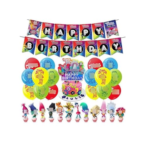 Kindergeburtstag Deko Trolls Luftballons Trolls Geburtstag Girlande Trolls Kuchentopper Geburtstag Trolls Luftballons Geburtstag Trolls Geburtstagsdeko Trolls Luftballons Deko Geburtstag von RZDQZY