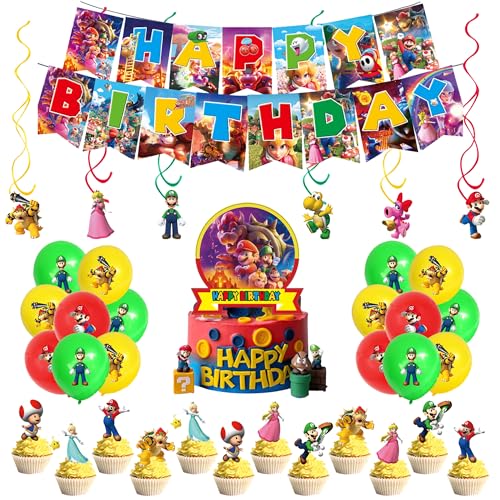 Geburtstag Deko Deko Geburtstag Luftballons Deko Luftballons Geburtstag Torten Topper Geburtstag Girlande Spirale Hängen Dekor von RZDQZY