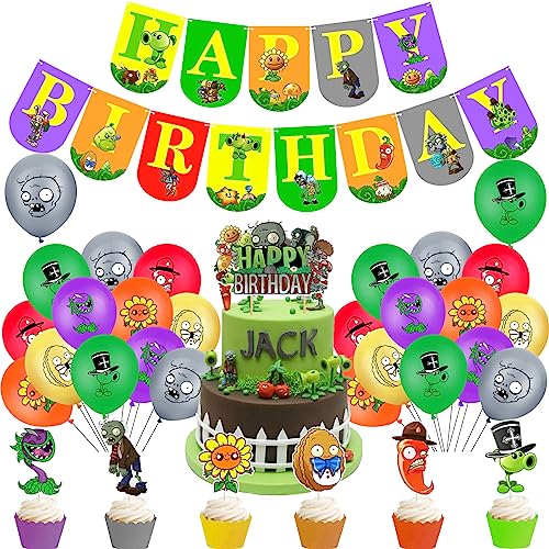 Pflanzen Gegen Zombies Geburtstag Dekon Zombies Deko Geburtstag Pflanzen Luftballons Deko Plants Geburtstag Luftballons Pflanzen Torte Deko Plants Vs Zombies Geburtstag Banner Pvz Geburtstagsdeko von RZDQZY