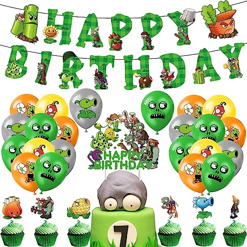 Pflanzen Kindergeburtstag Deko Zombies Geburtstag Deko Pvz Party Deko Geburtstag Pflanzen Luftballons Geburtstag Zombies Geburtstag Luftballons Plants Kuchen Deko Pflanzen Geburtstag Girlande von RZDQZY