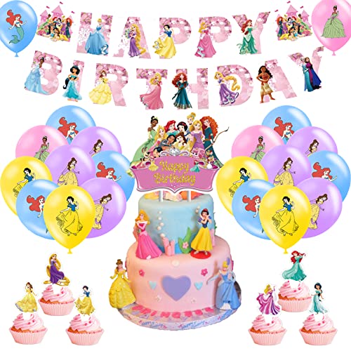 Prinzessin Geburtstagsdeko Princess Geburtstag Deko Prinzessinen Deko Geburtstag Princess Luftballons Geburtstag Prinzessin Luftballons Deko Prinzessinnen Torte Deko Princess Banner Geburtstag von RZDQZY