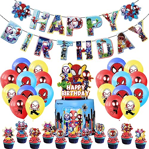 Spidey Geburtstag Party Deko Spiderman Kindergeburtstag Deko Spidey Deko Geburtstag Spidey Luftballons Geburtstag Spiderman Geburtstag Luftballons Spider Man Kuchen Deko Spidey Geburtstag Banner von RZDQZY