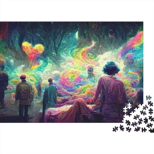 Rainbow Castle Puzzle 1000 Teile,Puzzlespiel Für Erwachsene,Impossible Puzzle,Puzzle Geschicklichkeitsspiel Für Die Ganze Familie, Geschenke Für Männer/Frauen Erwachsenen Puzzel 500pcs (52x38cm) von RZFWJL