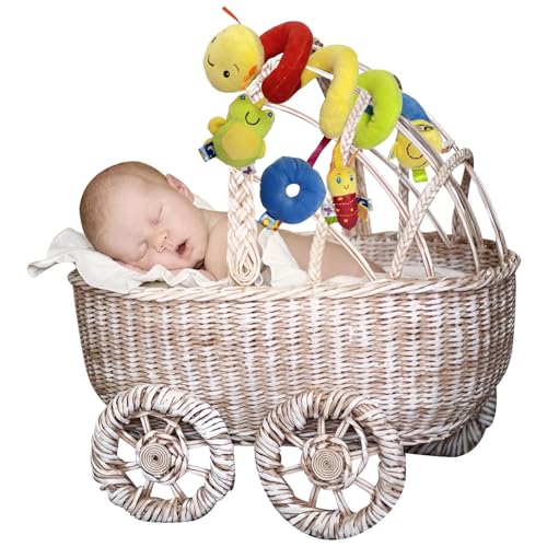 RZMZBY Baby beruhigende Spielzeug, Krippe Dekorationen, Plüsch Spirale Spielzeug, Krippe hängen Spielzeug, Baby-Walker Dekorationen, 0 3 6 9 12 Monate von RZMZBY