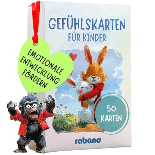 50 Gefühlskarten für Kinder - Sozial-emotionale Entwicklung fördern - Für Kindergarten & Grundschule - Emotionskarten, Gefühlsmonster Karten als Routine von Rabano Art