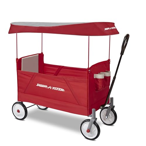 Radio Flyer 3957 EIN EZ Fold Wagon mit Dach, Rot von Radio Flyer