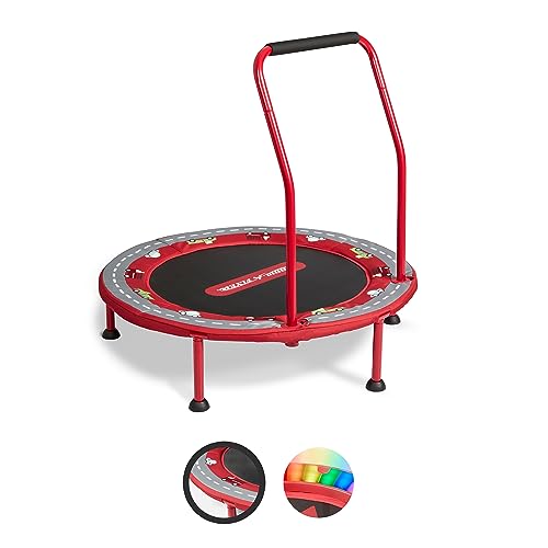 Radio Flyer 2-in-1-Kindertrampolin, rotes Minitrampolin für Kleinkinder im Alter von 3 bis 6 Jahren von Radio Flyer