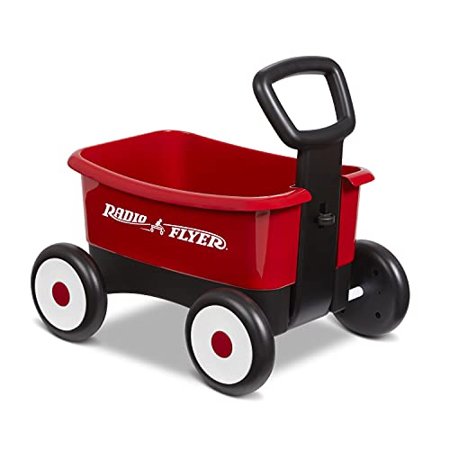 Radio Flyer Push & Pull Walker Wagon, roter 2-in-1 Spielzeug-Walker-Wagen für Kleinkinder, für 1–4 Jahre von Radio Flyer